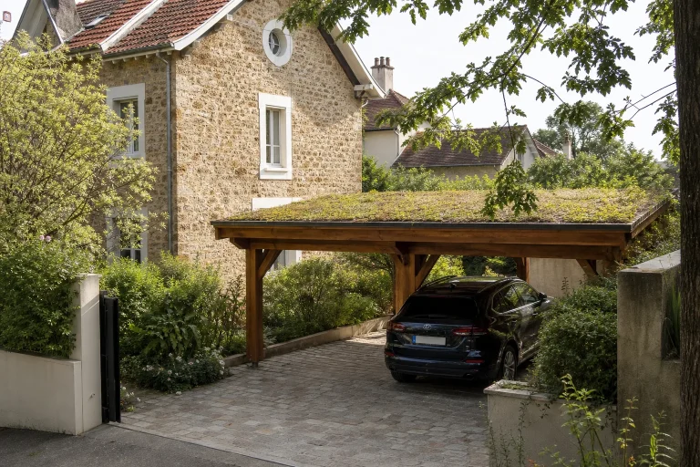 Carport en bois en Île-de-France